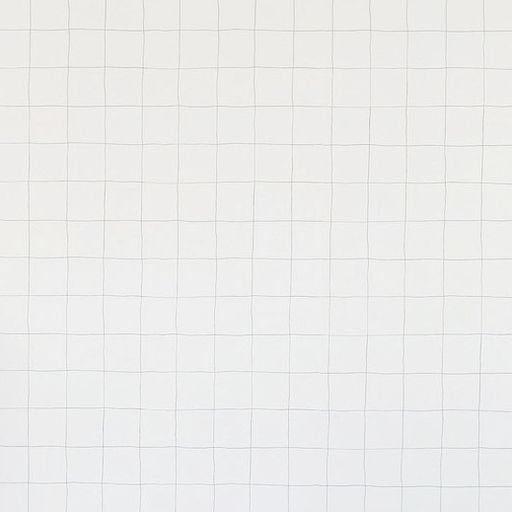 Zoom sur un motif de papier peint blanc à carreaux, formés par des lignes fines noires tracées à la main